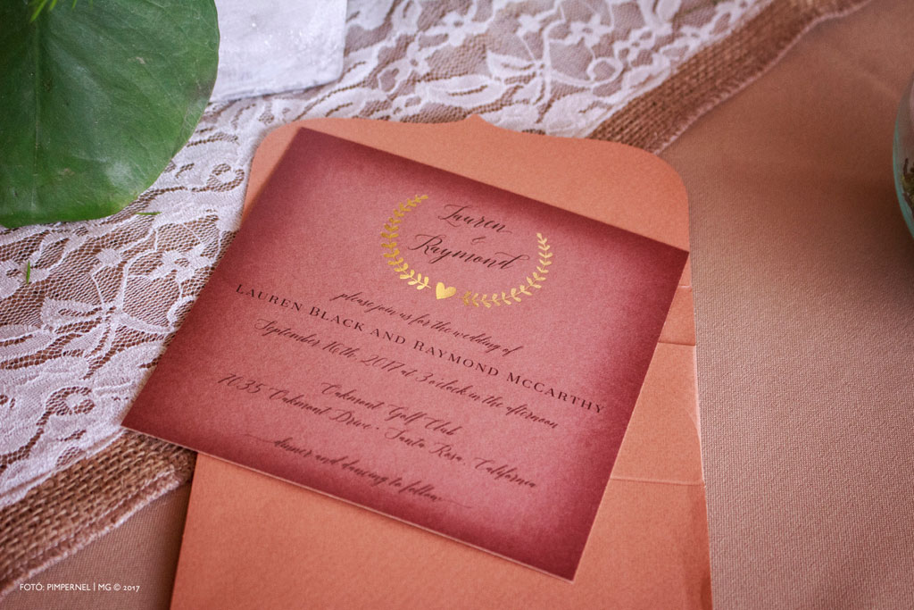 Bay Leaf – Mediterran Edition Collection – aranyozott esküvői meghívó