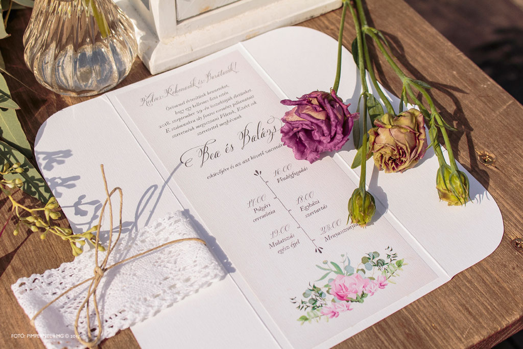 Beauty Flower #07 – White Edition Collection- AKCIÓS esküvői meghívó