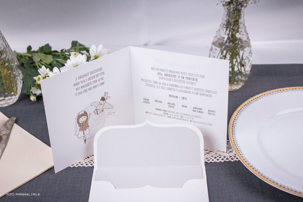 Cutie Couple XAE Collection – bélelt borítékos esküvői meghívó