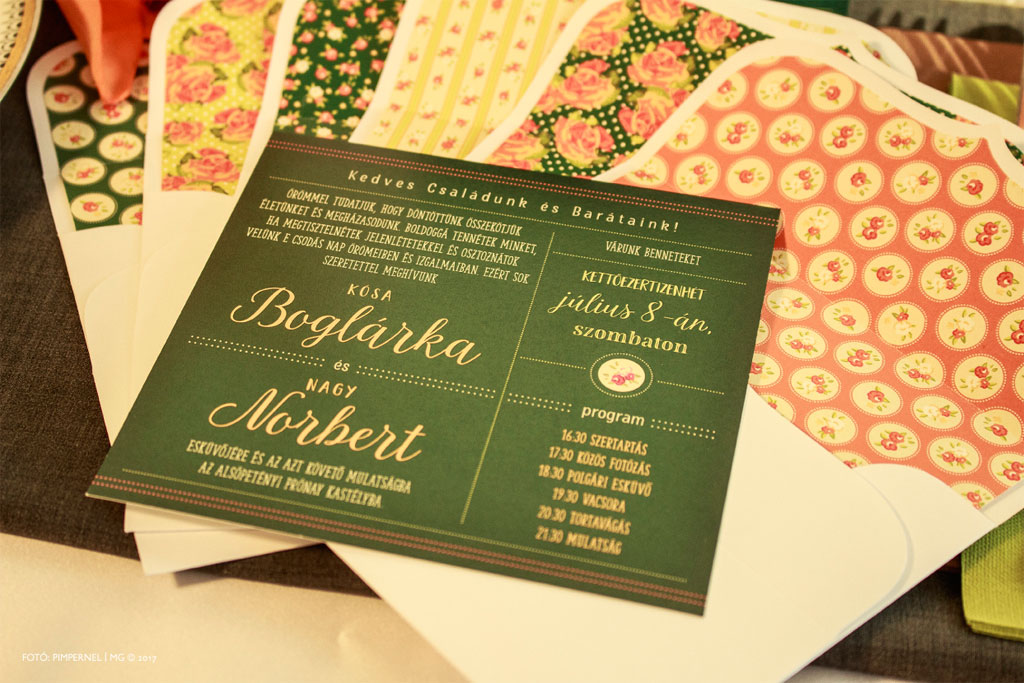 Antoinette Collection – bélelt borítékos esküvői meghívó