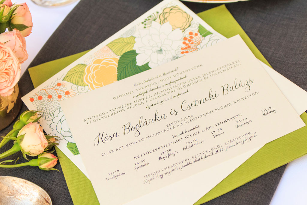 Blooming Glamour Collection – bélelt borítékos esküvői meghívó
