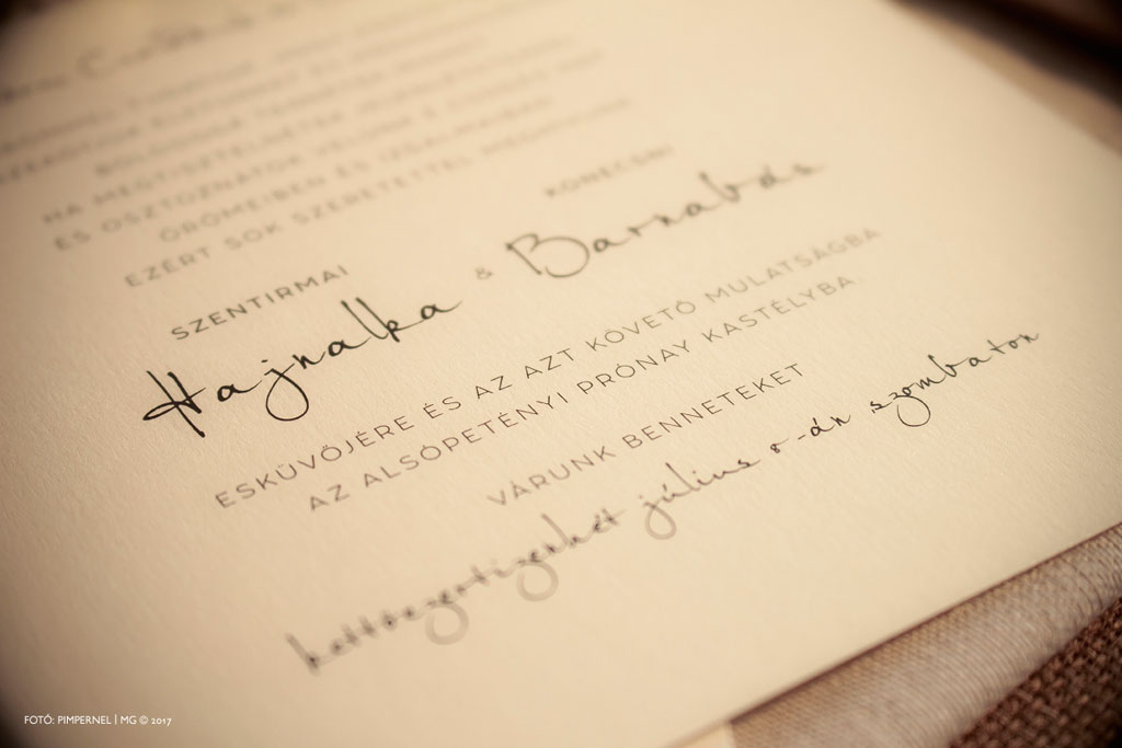 Caramel Smoothie Pearl Edition Collection-bélelt borítékos esküvői meghívó