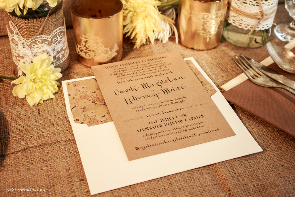 Delicate Botanicals Collection – bélelt borítékos esküvői meghívó