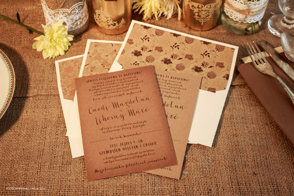 Delicate Botanicals Collection – bélelt borítékos esküvői meghívó
