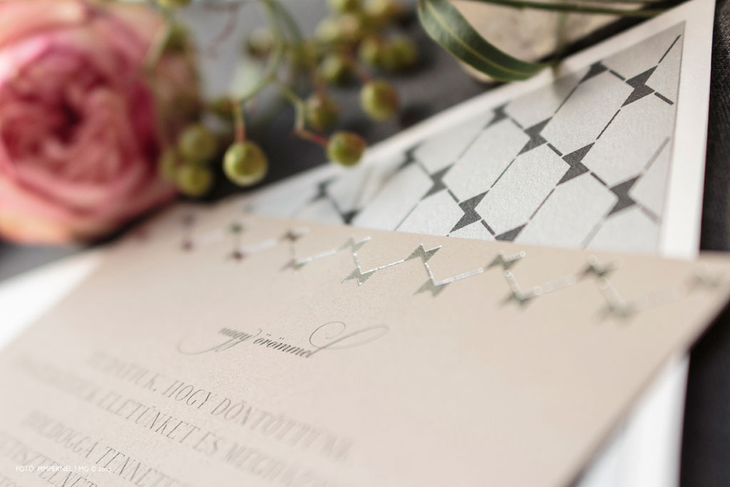 Lady Grey Collection – foilpress esküvői meghívó