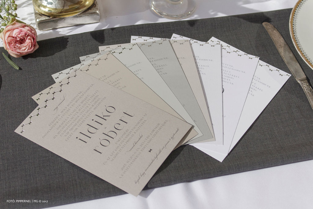 Lady Grey Collection – foilpress esküvői meghívó