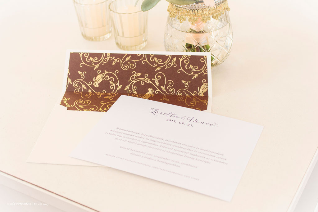 Modern Rose Collection- bélelt borítékos esküvői meghívó