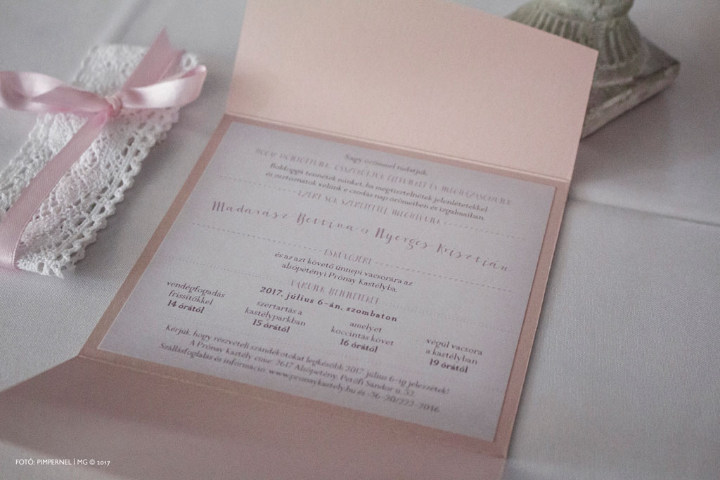 Pearl And Lace Collection – csipkés esküvői meghívó