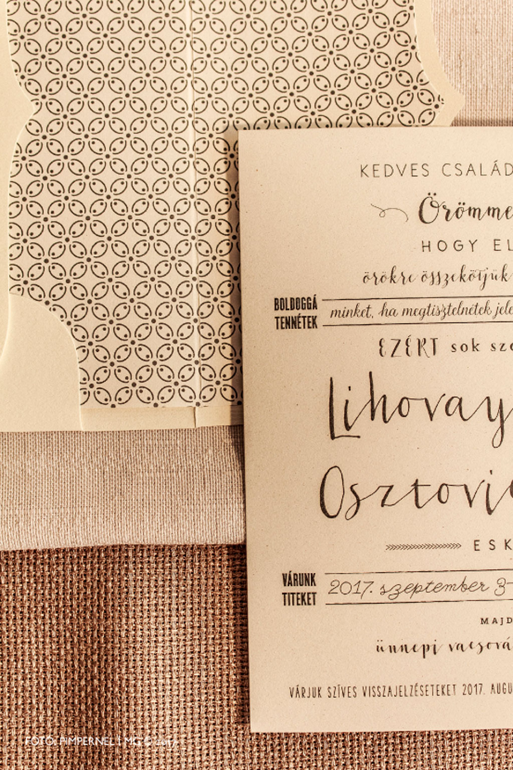Simple And Classy Collection – bélelt borítékos esküvői meghívó