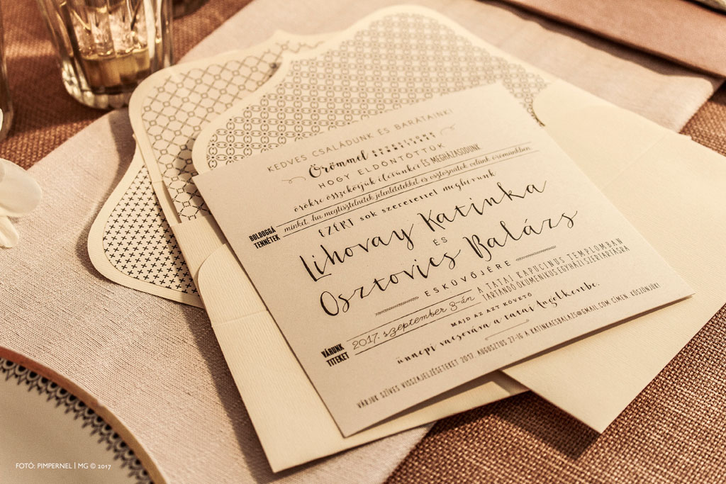 Simple And Classy Collection – bélelt borítékos esküvői meghívó