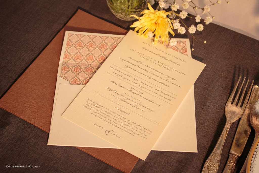 Timeless Elegance Collection – bélelt borítékos esküvői meghívó
