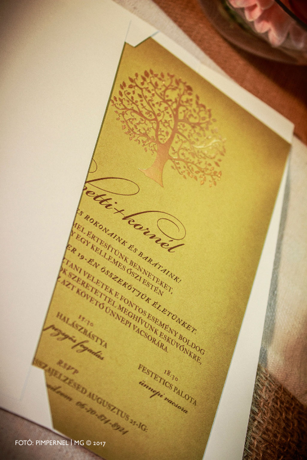 Tree Of Love 4 Autumn Edition Collection – aranyozott esküvői meghívó