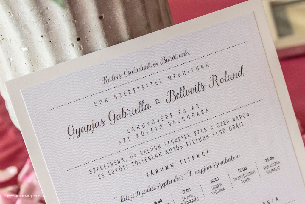 White And Black#2 Collection- bélelt borítékos esküvői meghívó