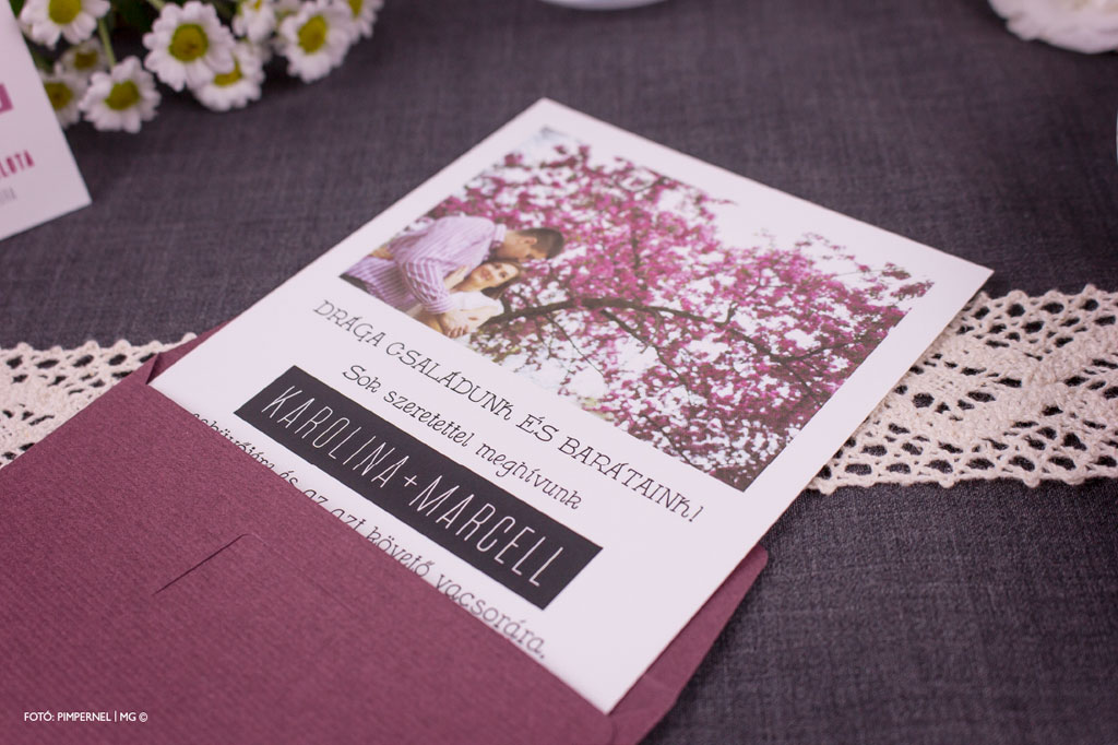 Photo & Typo Mini Collection 016- fotós esküvői meghívóe