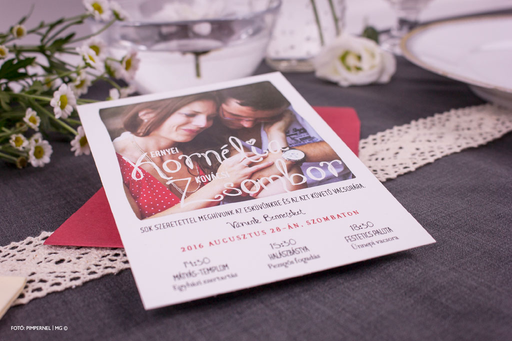 Photo & Typo Mini Collection 020- fotós esküvői meghívó