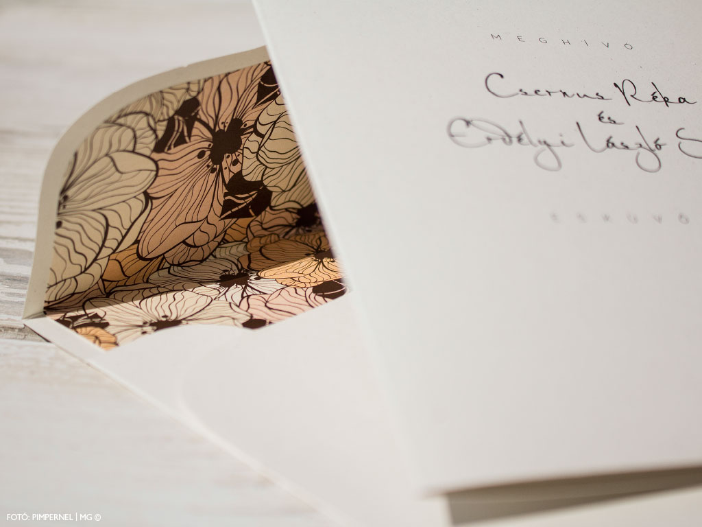 Caramel Smoothie Collection – bélelt borítékos esküvői meghívó