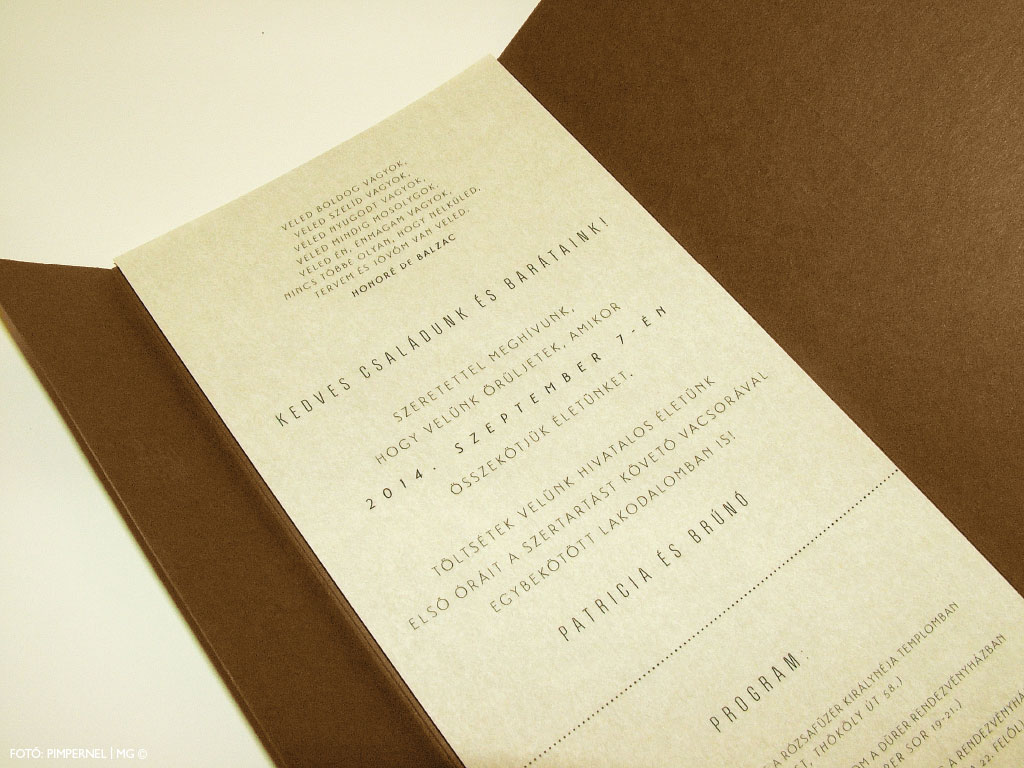 Typography Minimal Collection – aranyozott esküvői meghívó