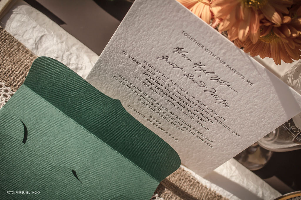 Letterpress 01 Collection esküvői meghívó