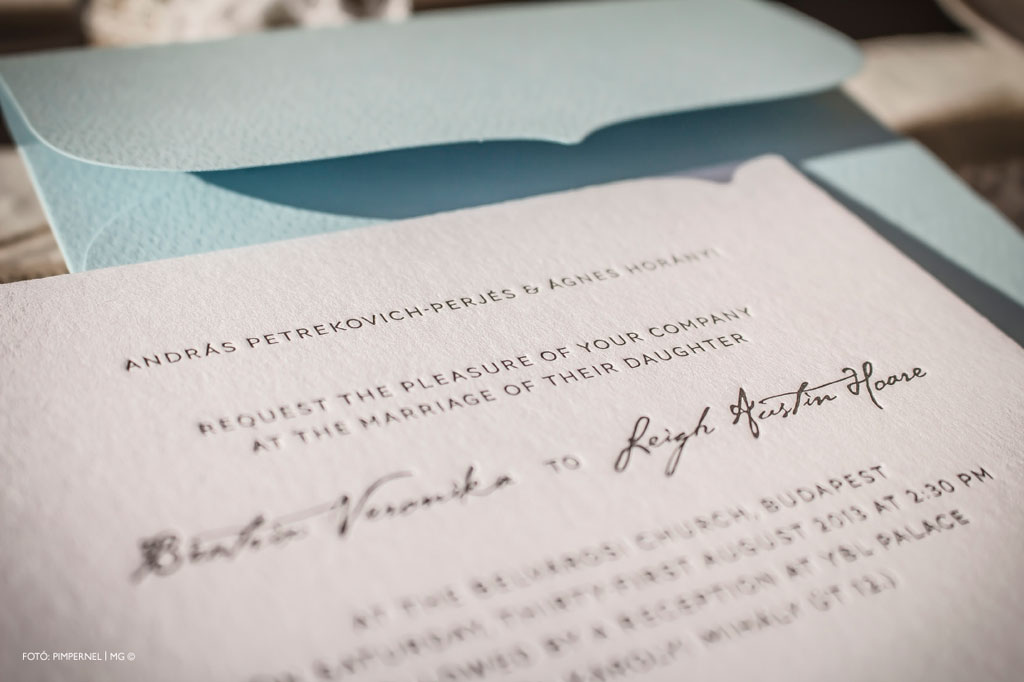 Letterpress 01 Collection esküvői meghívó