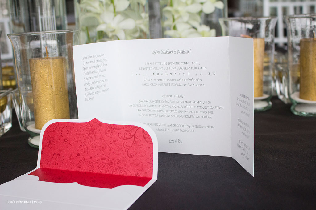 Silked Dream Collection – bélelt borítékos esküvői meghívó