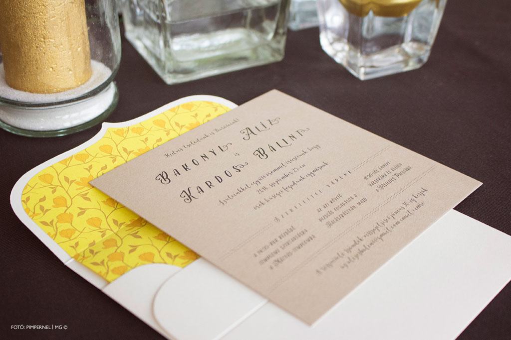 Lovely Bloom Collection-bélelt borítékos esküvői meghívó