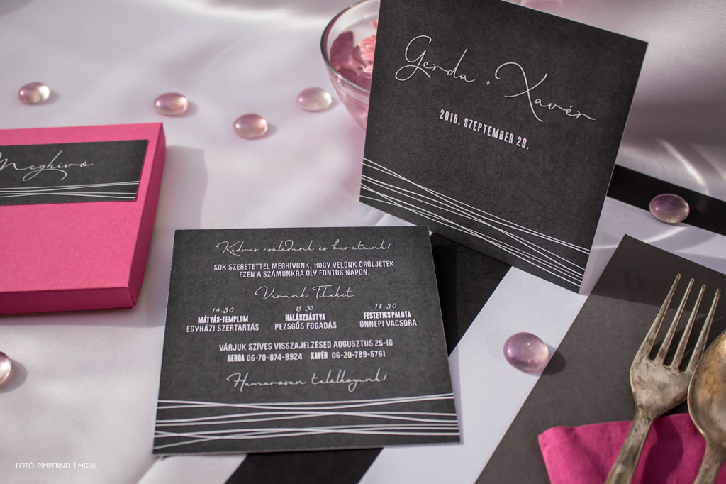 Pink Flair Collection – dobozos esküvői meghívó