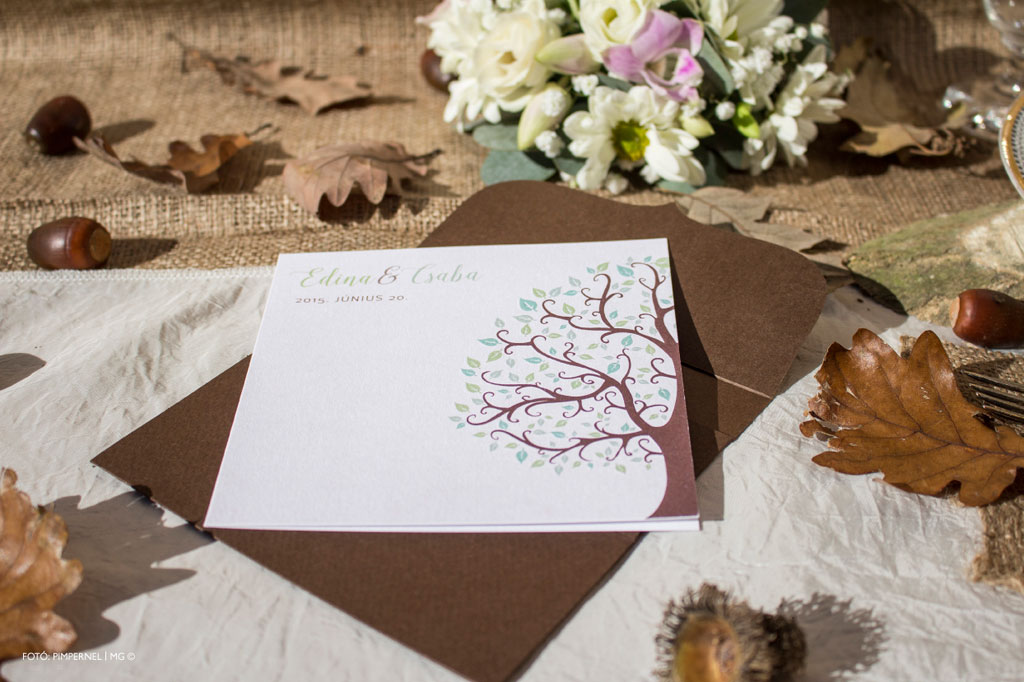 Tree of Love 2 – Folded – dombornyomott esküvői meghívó