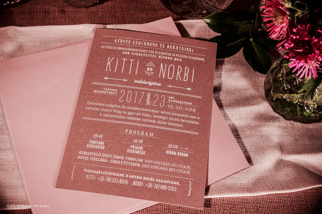 Kitti és Norbi egyedi Cool Style meghívója